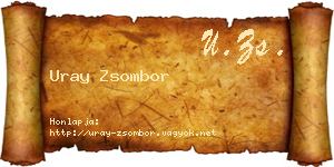 Uray Zsombor névjegykártya