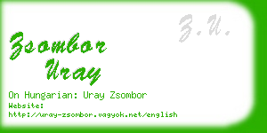 zsombor uray business card